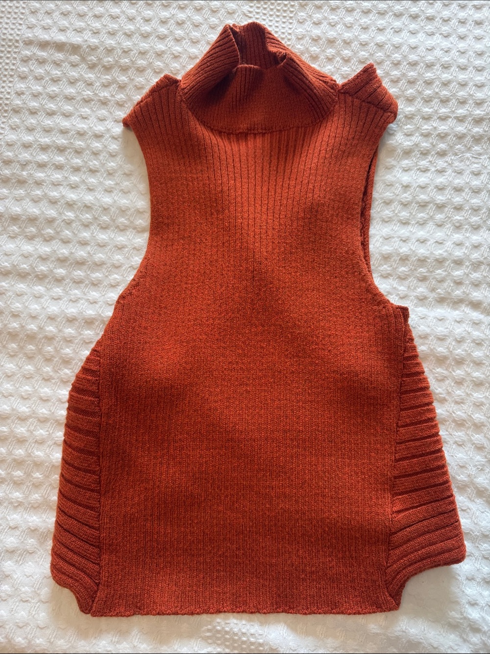 Papermoon Sleeveless Cropped Turtleneck Sweater